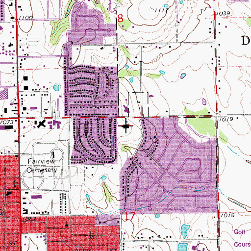 Topographic Map of Sequoyah Elementary School, OK