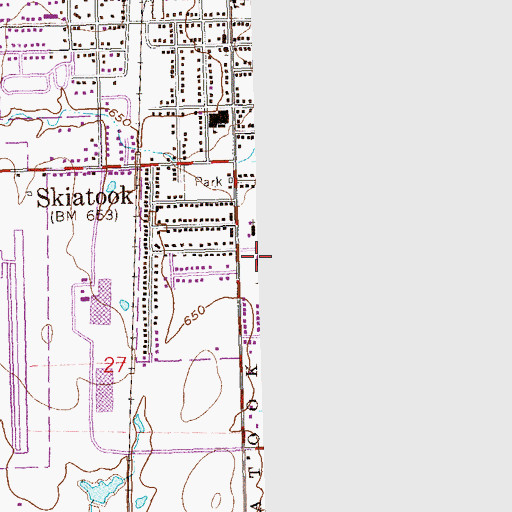 Topographic Map of Marrs Elementary School, OK