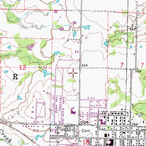 Topographic Map of Stigler High School, OK