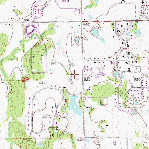 Topographic Map of Sangre Ridge Elementary School, OK