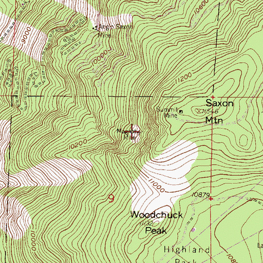 Topographic Map of Magnet Mine, CO
