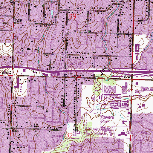 Topographic Map of Bryan Institute, OK