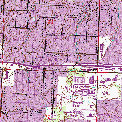 Topographic Map of Metropolitan College of Legal Studies, OK