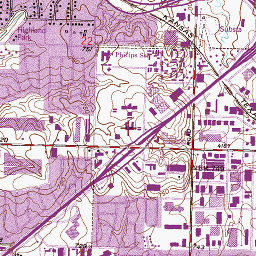 Topographic Map of Tulsa Community College, OK