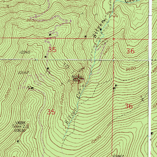 Topographic Map of Nabob Mine, CO