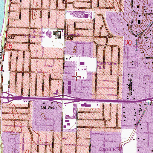 Topographic Map of School of Saint Mary, OK