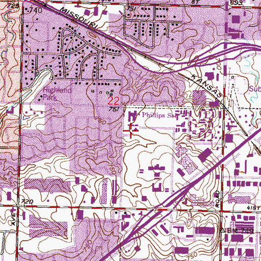 Topographic Map of Undercroft Montessori School, OK