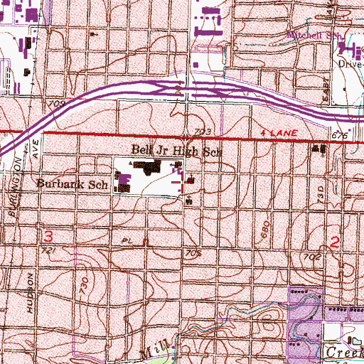 Topographic Map of Tulsa Lutheran Elementary School, OK