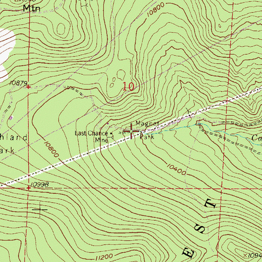 Topographic Map of Magnet Park, CO