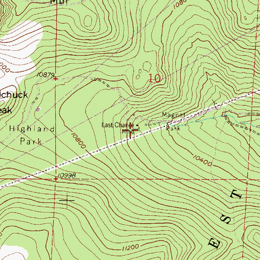 Topographic Map of Last Chance Mine, CO