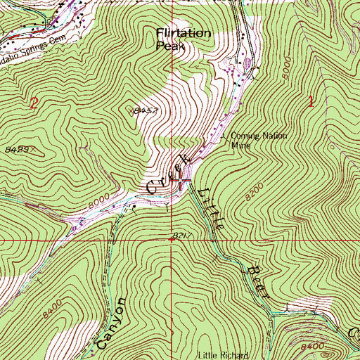 Topographic Map of Little Bear Creek, CO