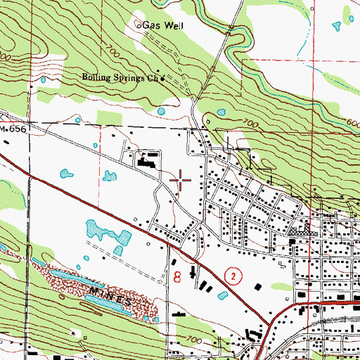 Topographic Map of Wilburton Junior High School, OK