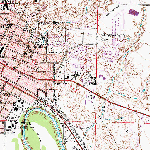 Topographic Map of Smith Clinic Park, MT