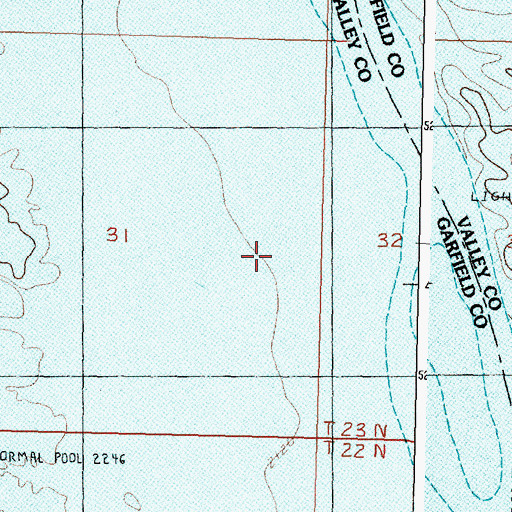 Topographic Map of Ninth Point School (historical), MT