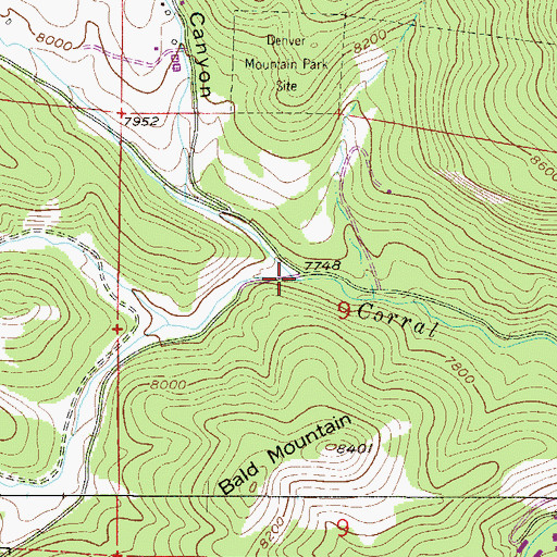 Topographic Map of Pedee Creek, CO