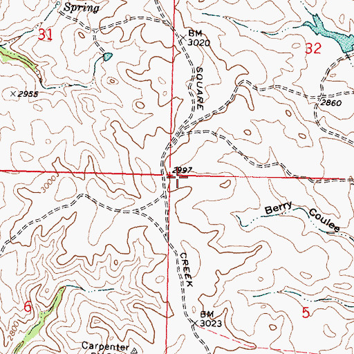 Topographic Map of Lone Pine School (historical), MT