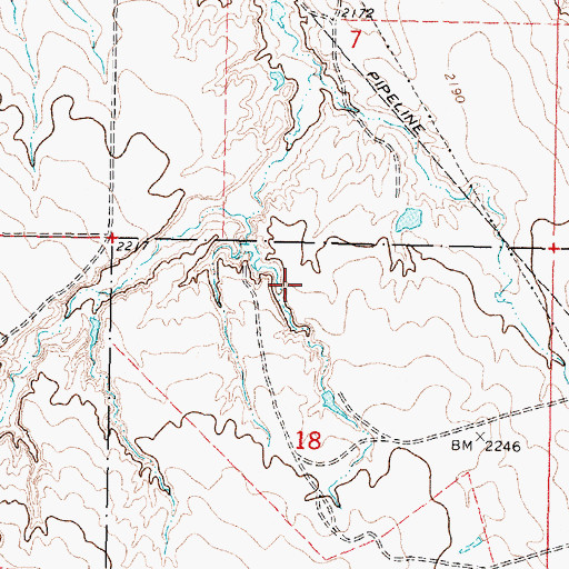 Topographic Map of Taylor School (historical), MT