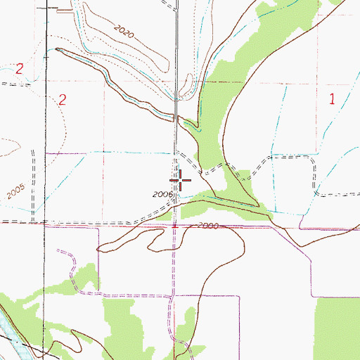 Topographic Map of Oswego School (historical), MT