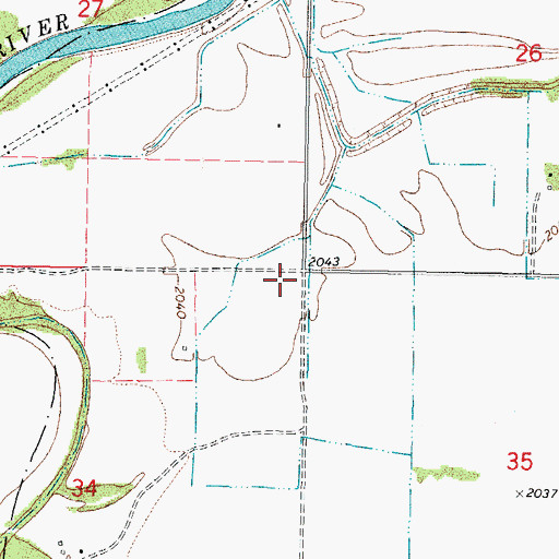 Topographic Map of Wiota School (historical), MT