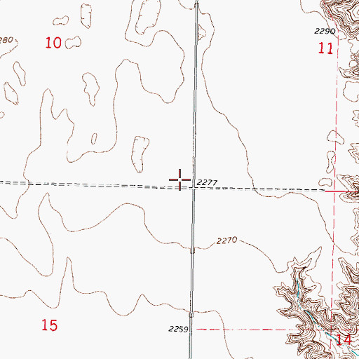 Topographic Map of Copeland School (historical), MT