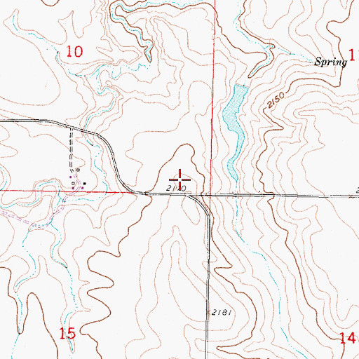 Topographic Map of Tiger Butte School (historical), MT