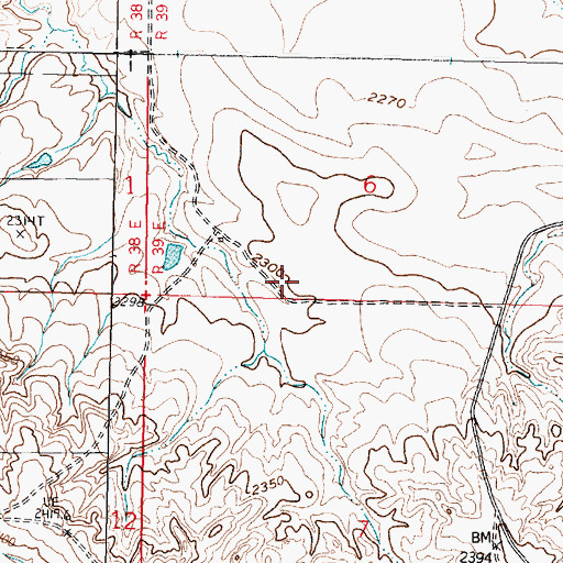 Topographic Map of Willow Bend School (historical), MT