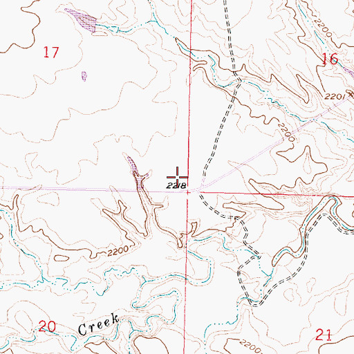 Topographic Map of Brazil Creek School (historical), MT