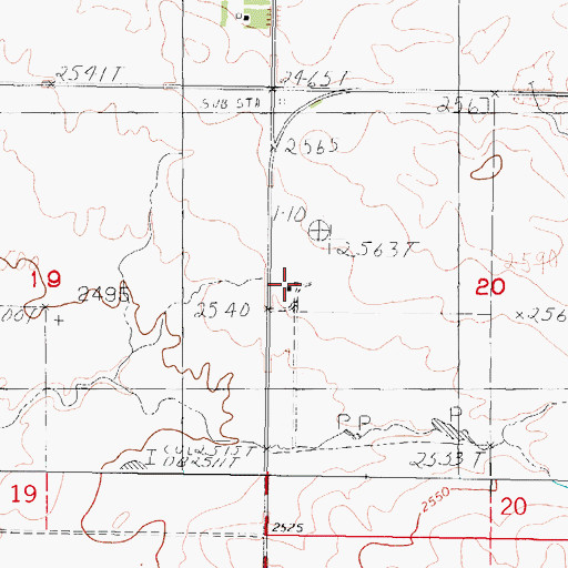 Topographic Map of Shamrock School (historical), MT