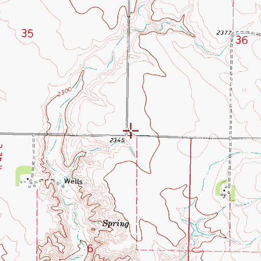 Topographic Map of Big Four School (historical), MT