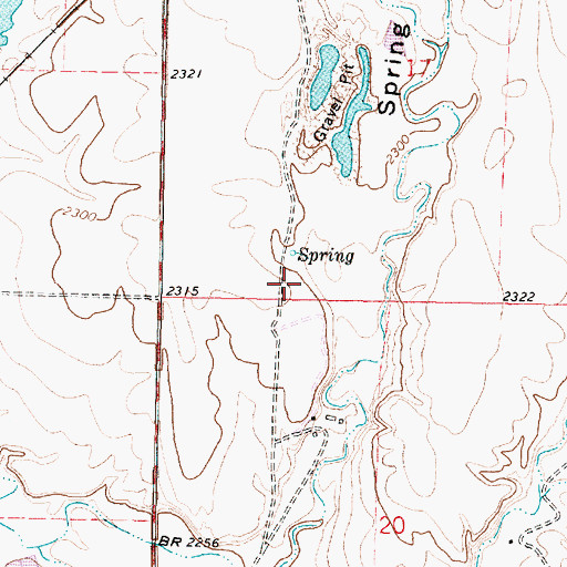 Topographic Map of Cherry Creek School (historical), MT