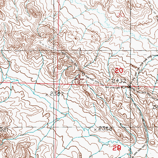 Topographic Map of Ralph School (historical), MT