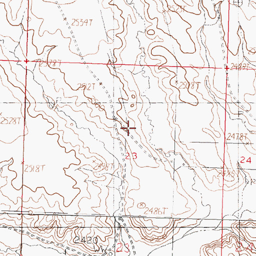 Topographic Map of Steen School (historical), MT
