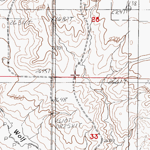 Topographic Map of Baker School (historical), MT