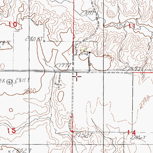 Topographic Map of South Fork School (historical), MT
