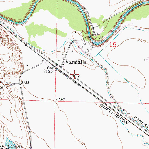 Topographic Map of Vandalia School (historical), MT
