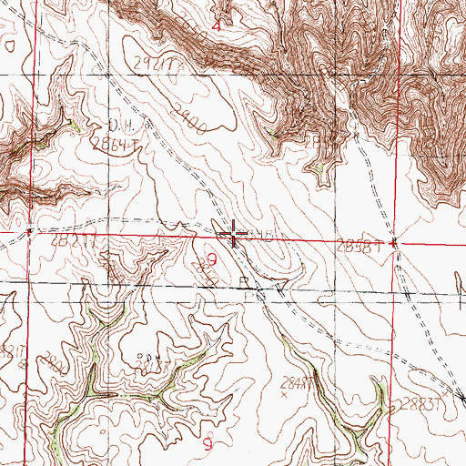 Topographic Map of Christenson School (historical), MT