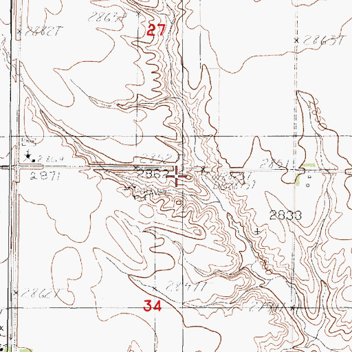 Topographic Map of Church School (historical), MT