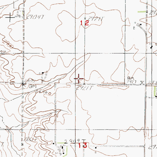 Topographic Map of Center Bell School (historical), MT
