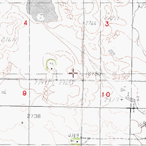 Topographic Map of Grain School (historical), MT