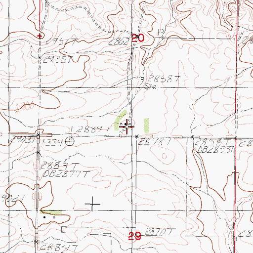 Topographic Map of Spring Valley School (historical), MT