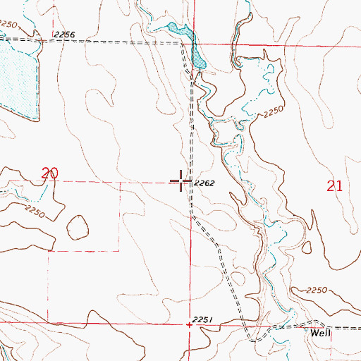 Topographic Map of Lime Creek School (historical), MT