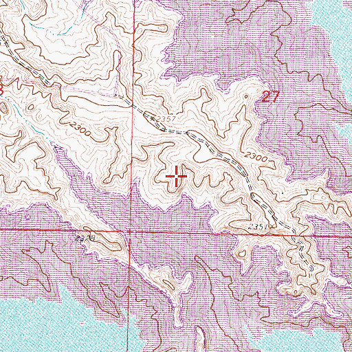 Topographic Map of Duck Creek Recreation Area, MT