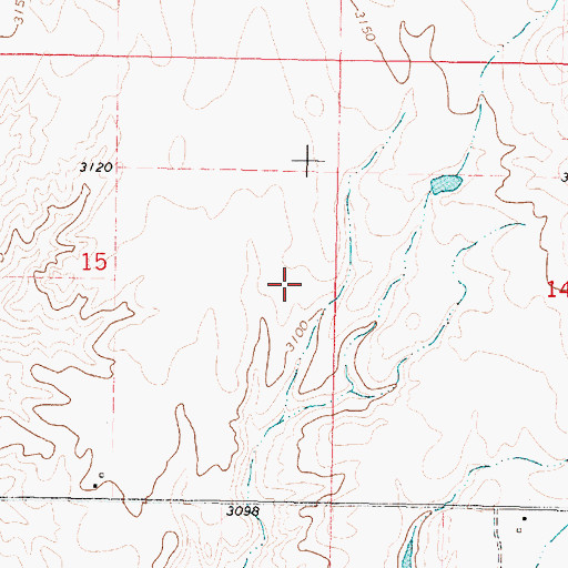 Topographic Map of Wheatland Post Office (historical), MT