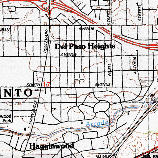 Topographic Map of Castori Park, CA