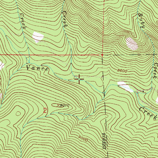 Topographic Map of Rose Creek, CO