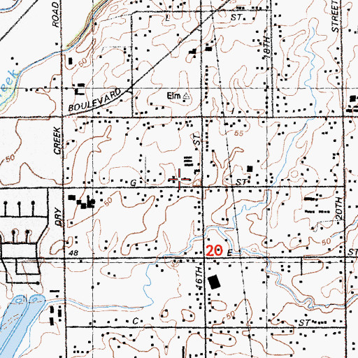Topographic Map of Shri Guru Ravidass Sabha, CA