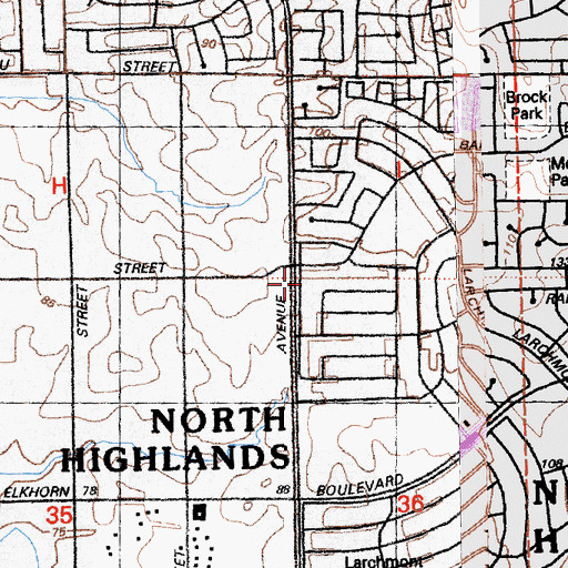 Topographic Map of A Better Way Evangelical Church, CA