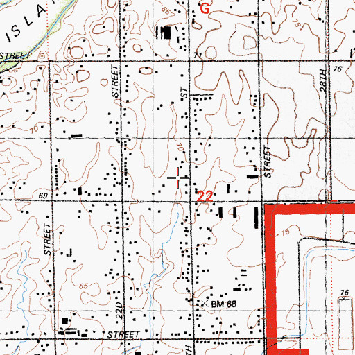 Topographic Map of Abundant Life Assemblies Pentecostal Church, CA