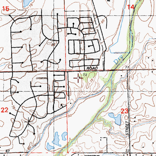 Topographic Map of Cherry Island Golf Course, CA