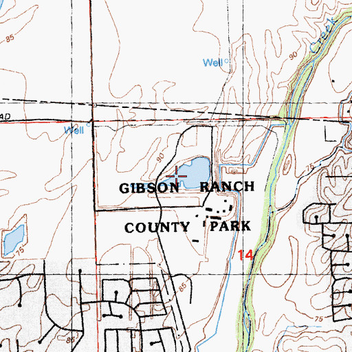Topographic Map of Gibson Lake, CA
